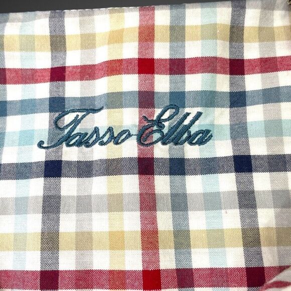 Tasso Elba Mens Long Sleeve Button Up Shirt 100%‎ Cotton XL Multicolor Stripes - Picture 5 of 8